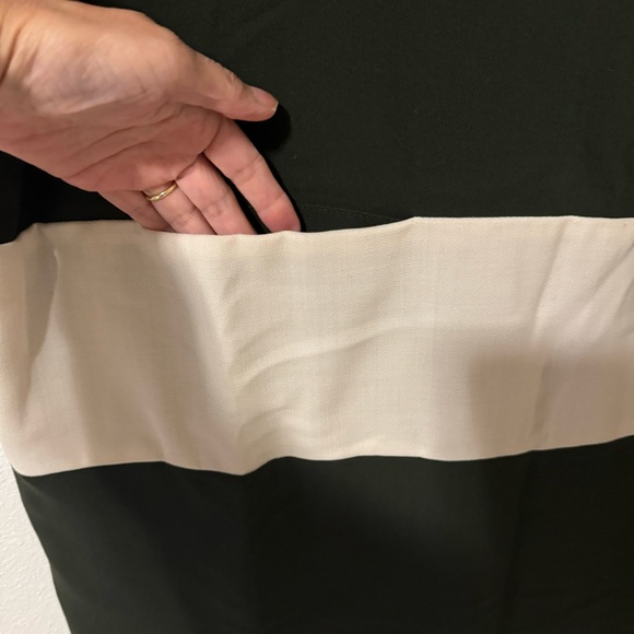 Lu. Dust of Snow Wool 3/4 Sleeve Mini Dress Black Colorblock Lagenlook NWT-Reg - Picture 6 of 13